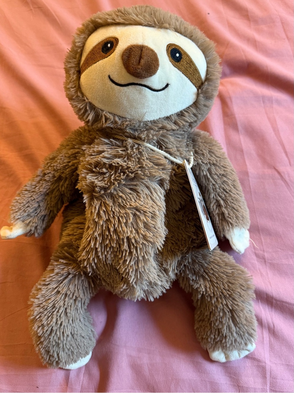 Warm Plush Sloth in Brown & Cream